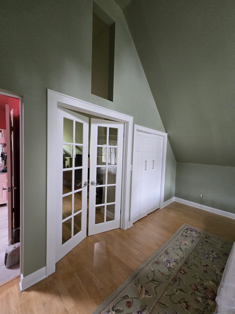 Super Paint wall finish, completed master bedroom