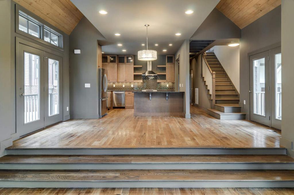 Custom interior painting with creative color design in a modern Milwaukee home