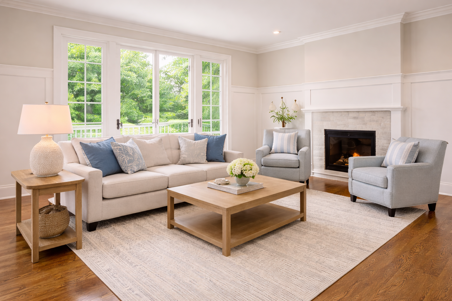 Freshly painted interior room in Hales Corners WI home with clean walls and trim by Expert Painting LLC