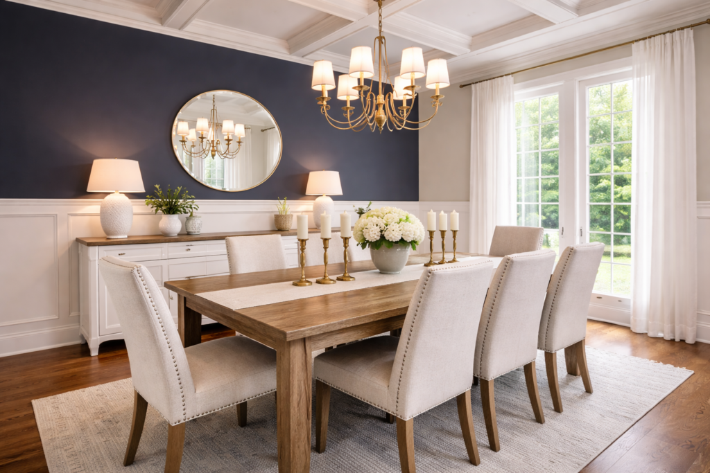 Modern painted interior in Menomonee Falls WI home with clean walls and trim by Expert Painting LLC