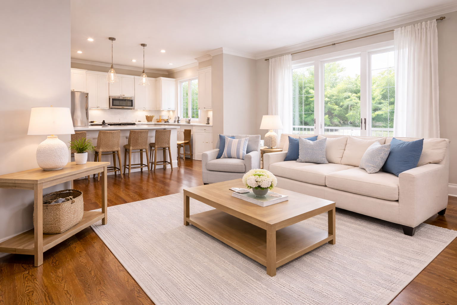 Modern painted interior in Sussex WI home with clean walls and trim by Expert Painting LLC