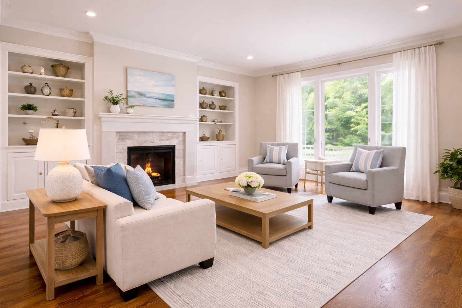 Freshly painted interior in Waukesha WI home with clean walls and trim by Expert Painting LLC