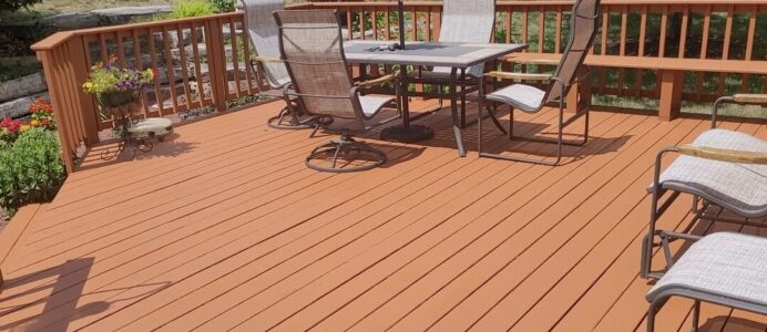 Deck Staining 2 Coats of Solid Stain