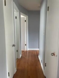Trim upgraded from stained to enamel, walls coated with 2 layers of Super Paint.