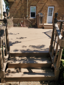 Two coats of SuperDeck semi-solid finish applied.