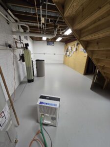 Floors treated with Armorseal, walls finished with Loxon.