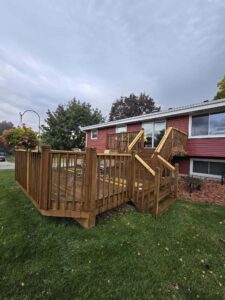 Back deck repaired and rejuvenated.