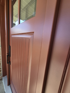 Front Door Painted with 2 Coats of Emerald Urethane Enamel